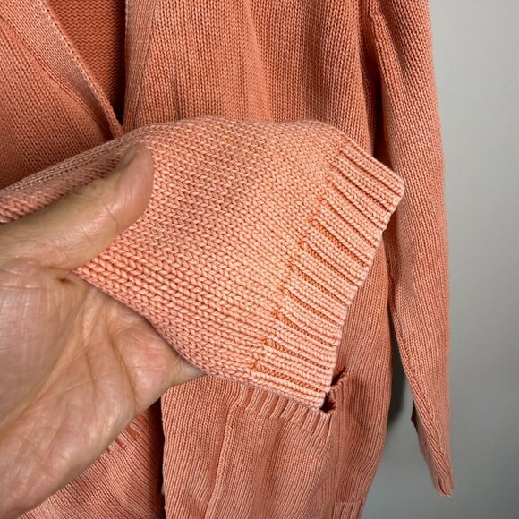 DemyLee NY Grandpa Cottage Soft Casual Cozy Sweater Cardigan MEDIUM in Peach - Picture 7 of 9